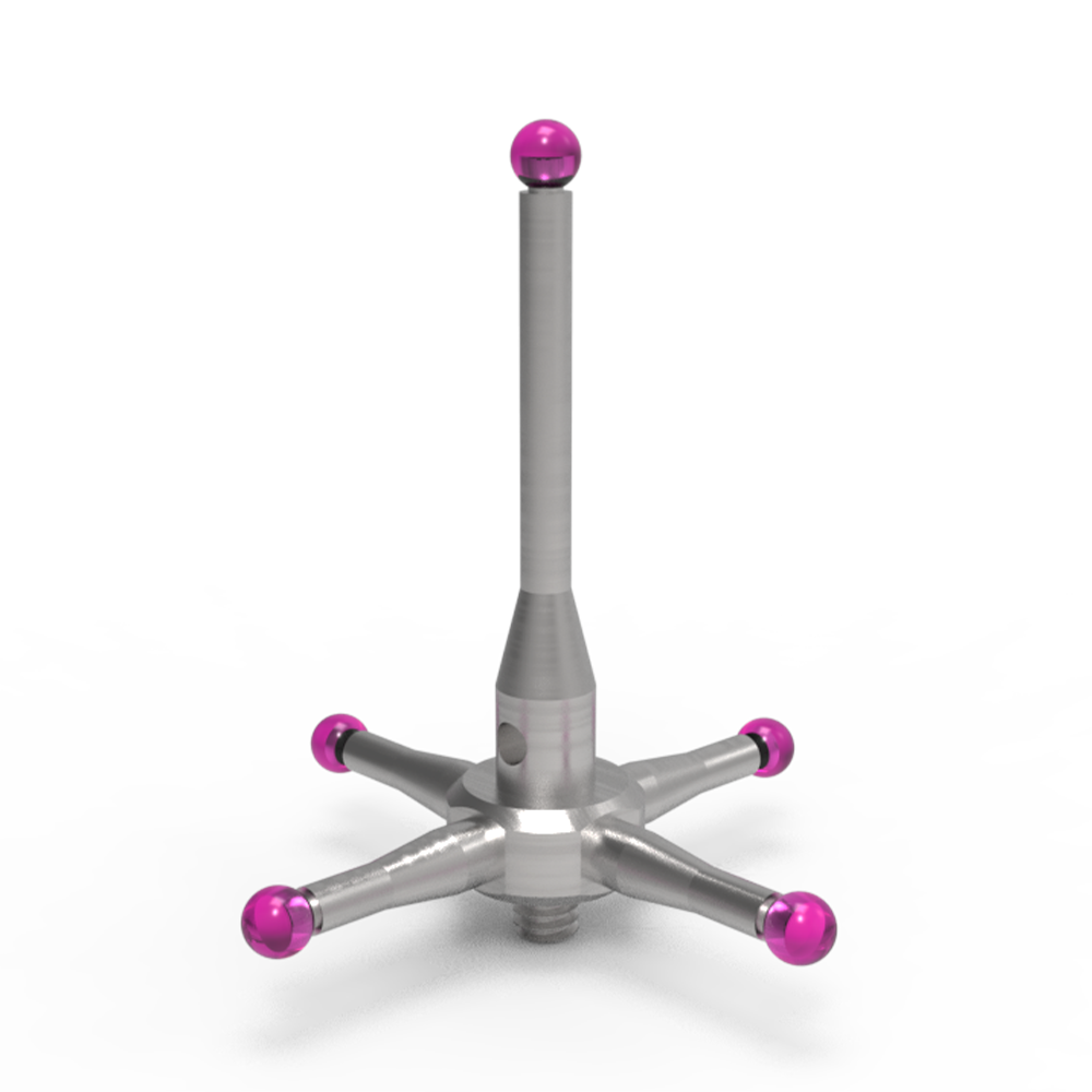 Star Styli; base: stainless steel; stem: stainless steel; ball: ruby