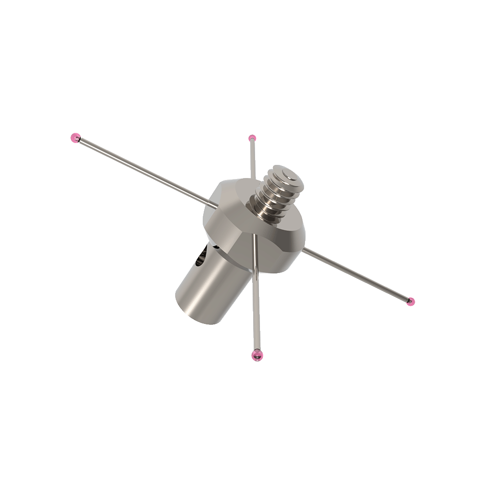 Star Styli; base: stainless steel; stem: carbide; ball: ruby
