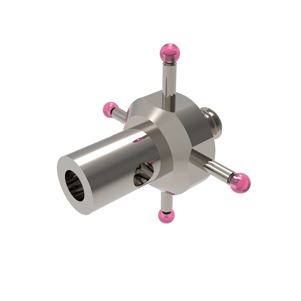 Star Styli; base: stainless steel; stem: carbide; ball: ruby