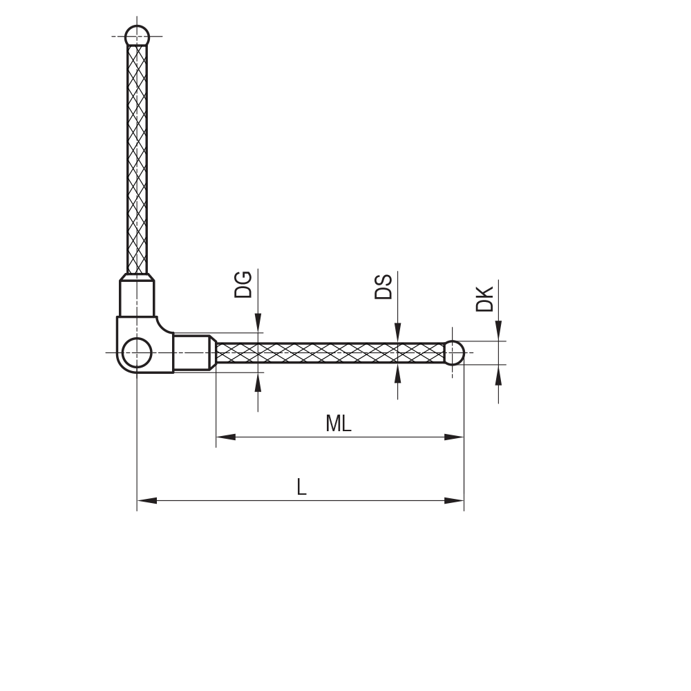 Drawing of product SC M3 S30 05 030/90°