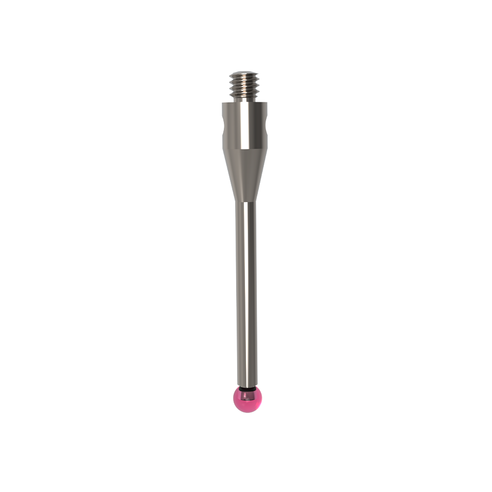 Straight Styli; base: stainless steel; stem: stainless steel; ball: ruby