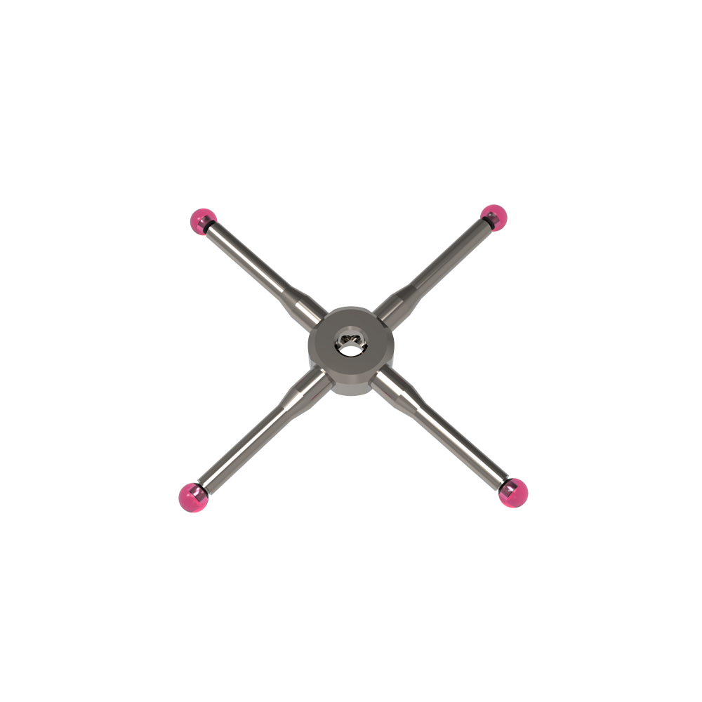 Star Styli; base: stainless steel; stem: stainless steel; ball: ruby