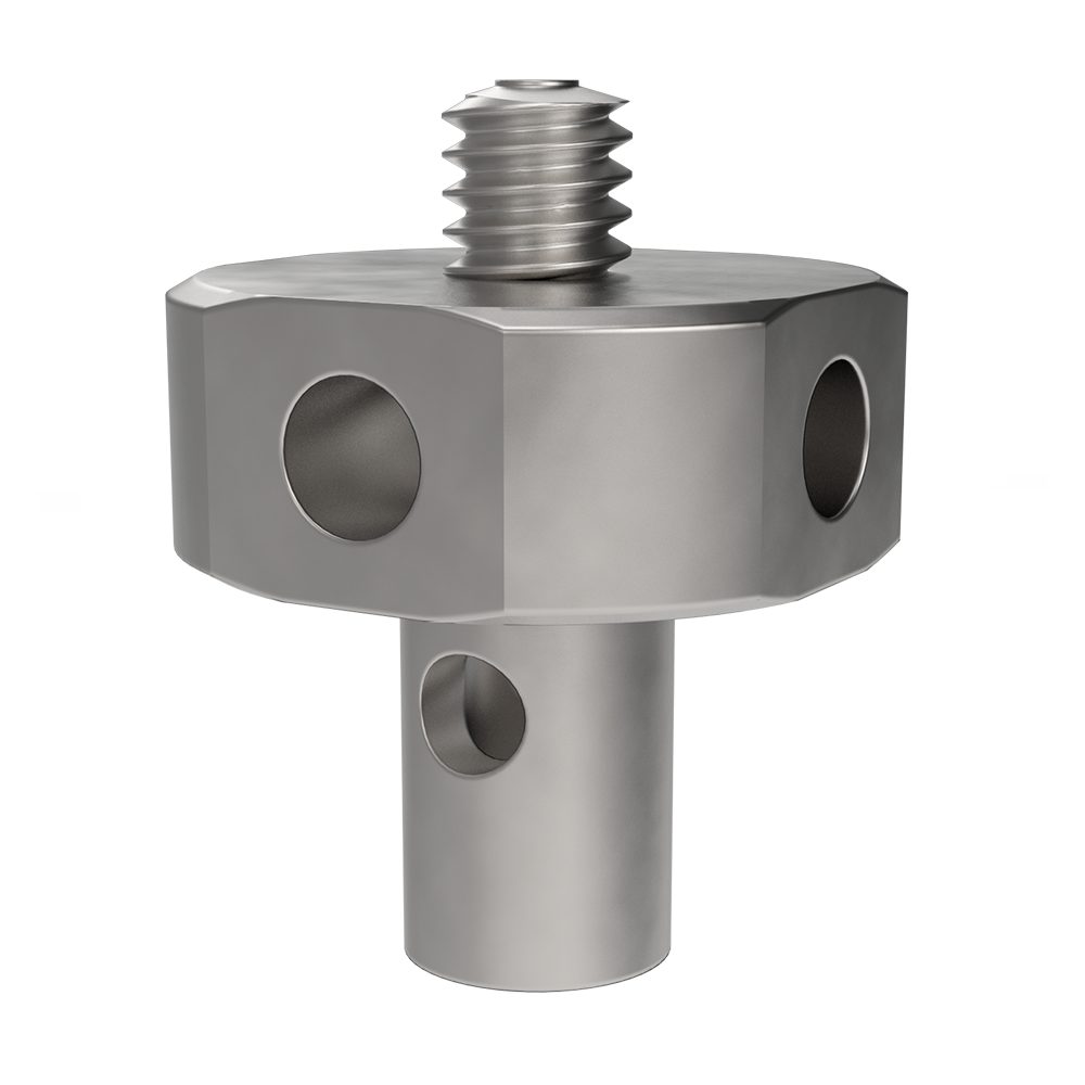 Adaptors / Holders ; base: stainless steel; stem: stainless steel
