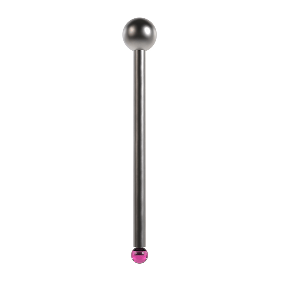 Straight Styli; stem: carbide; ball: ruby