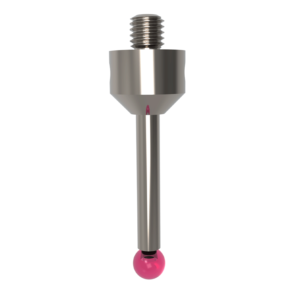 Straight Styli; base: stainless steel; stem: carbide; ball: ruby