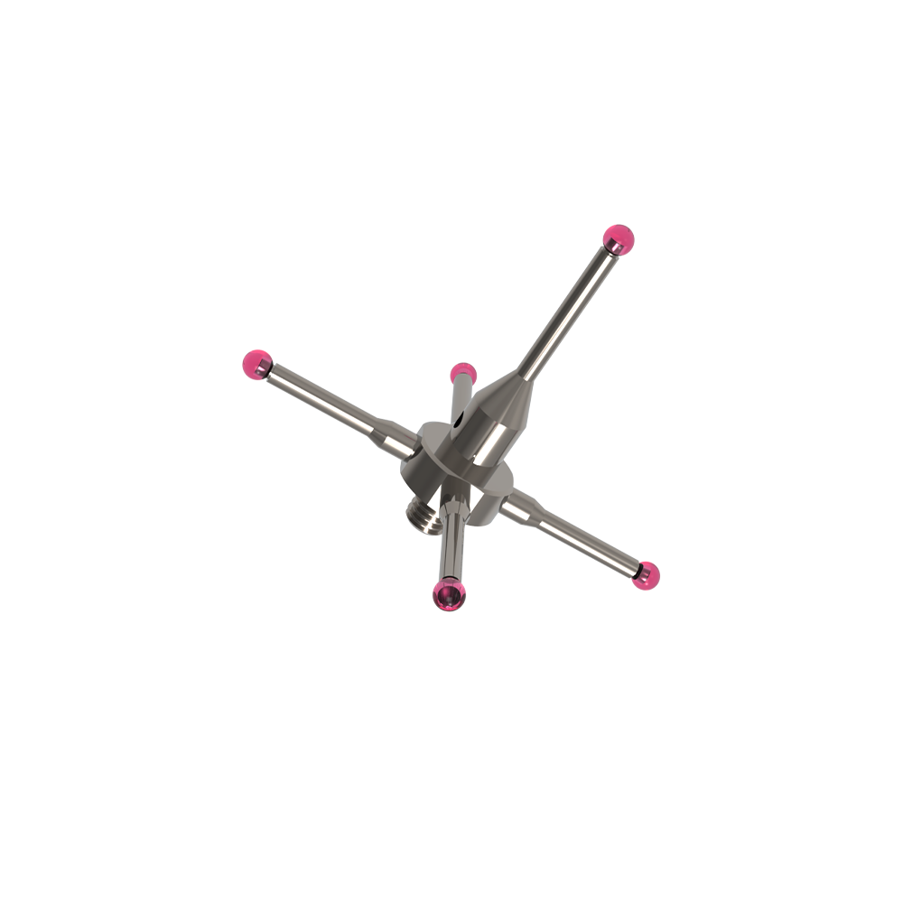 Star Styli; base: stainless steel; stem: stainless steel; ball: ruby