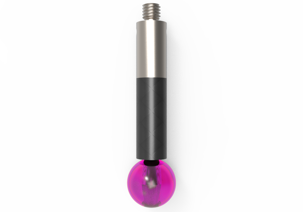 Straight Styli; base: titanium; stem: carbon fiber; ball: ruby