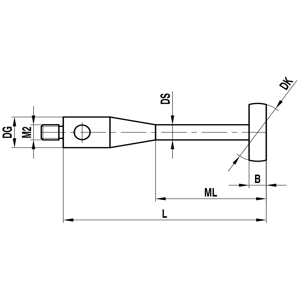 Drawing of product KI M2 100 03 020/0,8