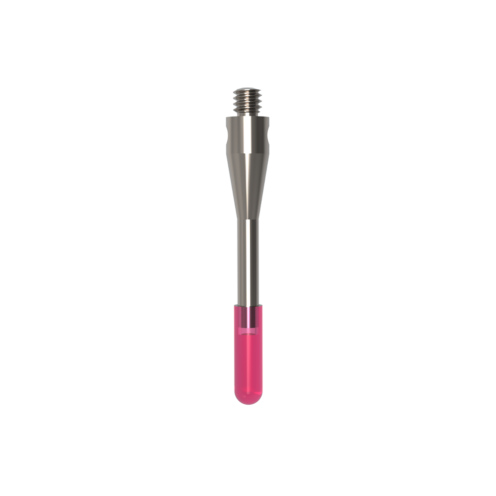 Cylinder Styli; base: stainless steel; stem: stainless steel; ball: ruby