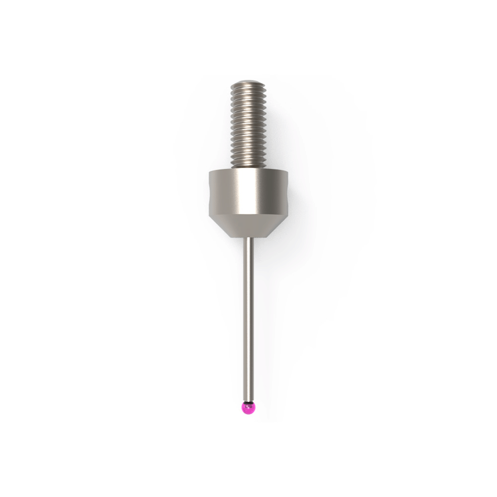 Straight Styli; base: stainless steel; stem: carbide; ball: ruby